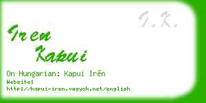 iren kapui business card